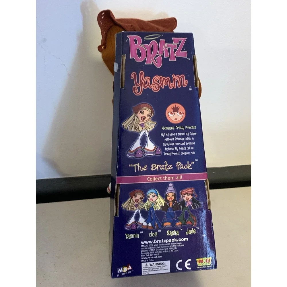 Yasmin Bratz Poseable Stuffed Girl Plush Doll Toy VTG 2002 MGA Fun4All 10